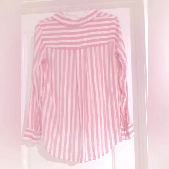 INC International Concepts Stripe pink blouse - Picture 2 of 4